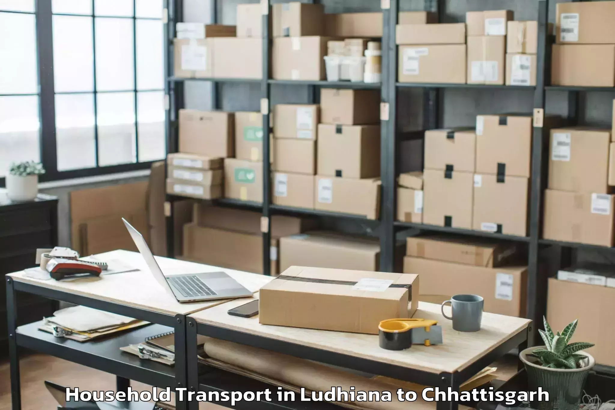 Book Ludhiana to Jagdalpur Household Transport